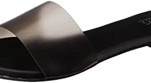 Inc.5 Flat Transparent Mules Sandal For Women_990095_BLACK_4_UK