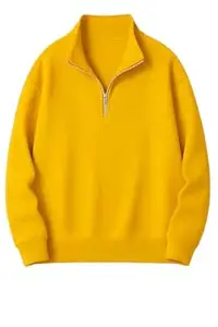 Mack Jonney Women’s Fleece Half-Zip High Neck Sweatshirt | Warm & Stylish Winter Wear -M4746