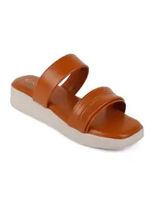 iconics Women Fashion Sandal,Tan,UK-8