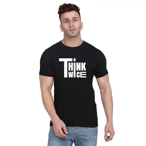 Men's Round Neck T-Shirt | Comfortable & Stylish Men's T-Shirt Idea for Gym, Sports, Casual Outings, or Lounge Wear - Large$6024 Navy Blue