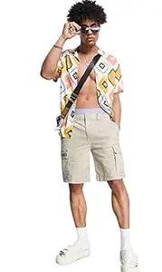 Leriya Fashion Men's Polycotton Casual Short Sleeve |Printed Summer Button Down Regular Fit Shirt