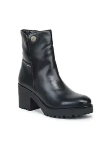 Michael Angelo Casual Ankle Length Stylish Black Boots For Women (MA-6205)