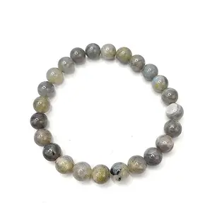 Handmade Natural Certified Crystal Labroride Bracelet 8 mm Beads
