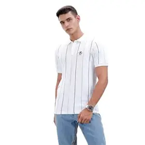 WROGN Men's Cotton Blend Polo T Shirt | Striped | Slim Fit