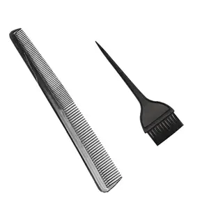 ZAUKY 1PCS Hairdresser PLASTIC HAIR COMB WITH 1PCS Hair Coloring Hair Dye Brush (COMBO PACK)(MULTICOLOR)