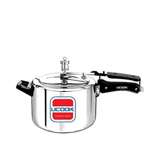 UCOOK Aluminium Inner Lid Non-Induction Pressure Cooker, 4 Litre, Silver price in India.