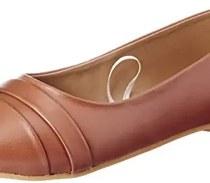 Amazon Brand - Symbol Women Tan Ballet Flats-7 UK (40 EU) (10 US) (SYM-WS-001)