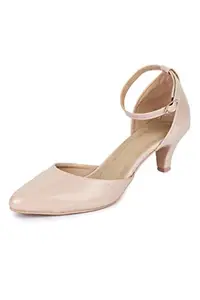 Shezone Beautiful Beige colour synthetic material Heels for womens from SBD1012_BEIGE_38