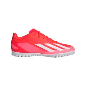adidas Mens X CRAZYFAST Club TF Solred/FTWWHT/TESOYE Running Shoe - 10 UK (IF0724)
