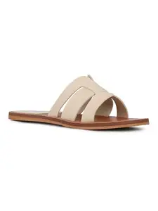 Inc.5 Womens Beige Casual Strappy Open Toe Flats