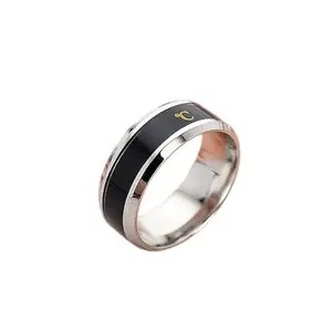 Women Smart Temperature Silver Ring (IR804) B_mperature Silver Ring (Size 19) M2_IR804