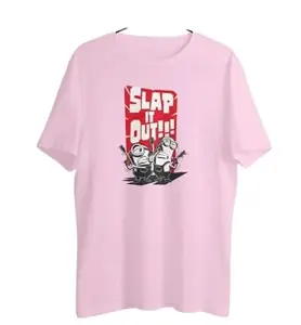 SONI BROS CLASSIC FASHION Slap on It T-Shirt Funny Saying Sarcastic T-Shirt (Large, Pink)
