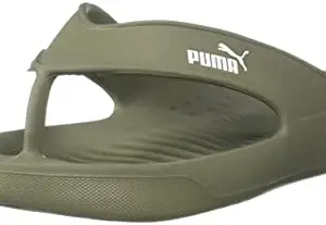 Puma Puma Men's Aqua Flip Burnt Olive-White Sandal-8 Kids UK (37509806)