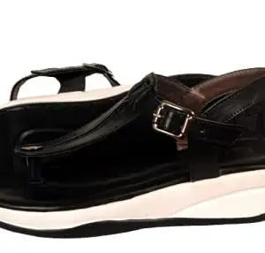 Adlof Black Fancy Sandal for Women's and Girl's (Black, Numeric_5)