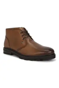 Louis Philippe Men Brown Leather Lace Up Shoes