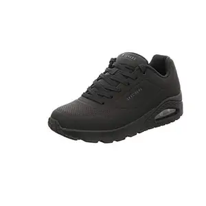 Skechers Mens Uno - Stand On Air Casual Shoes Vegan Air Cooled Memory Foam Cushioned Comfort Insole Black - 6 UK (52458)