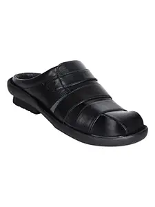 Ajanta Men's Black Outdoor Sandals - 6 UK (40 EU) (CG0716)