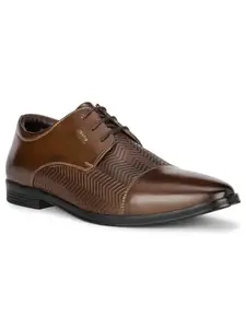 Bata Mac Derby Mens Formal Lace-Up Shoe in Brown
