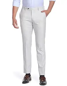 Arrow Men Regular fit Polyester HeatheredMid-Rise waistTrousers