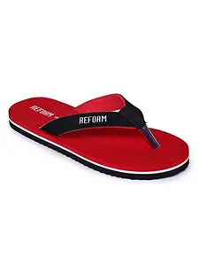 REFOAM Red Rubber Slip On Casual Slippers/Flip-Flop For Women
