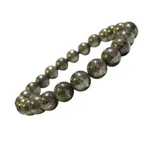 ZUBY CRYSTALS Healing Crystal Bracelet Set, Black Tourmaline and Pyrite Beads with Natural Pyrite Stone Lab Test Certificate, Crystal Attracts Business Luck Protective Energy Wealth Finance. (Gold)