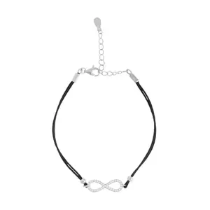 KUSHAL'S Fashion Jewellery White Rodium Polished 92.5 Sterling Silver Bracelet for Women, With Adjustable Chain, Best forOffice Wear - 436607