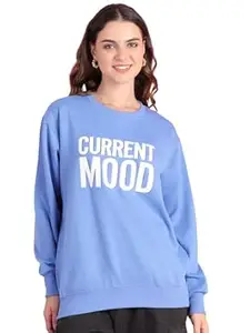 Mack Jonney Fleece Regular Fit Printed Crew Neck Sweatshirt for Women-MACK639948