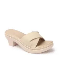 iconics Women Sandal,Cream,UK-4