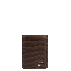 Da Milano Mini Leather Wallet for Women - Brown