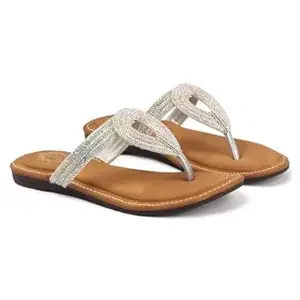 DRAG THE DEALS Women’s Casual Flat Sandals – Durable TPR Sole, Soft Footbed, Stylish Everyday Wear