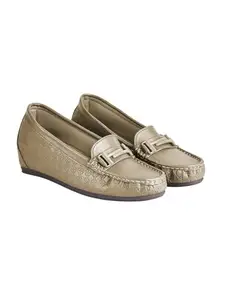 Shoetopia Women's Zip Loafers Olive, 6 UK