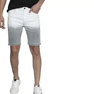 The Indian Garage Co Men Slim Fit Solid Mid-Rise Denim Shorts