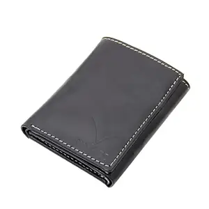 J MARQUE Leather Wallet with RFID Protection (Black)