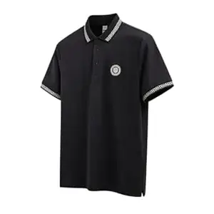 BE Unique Mens Polo T-Shirt with Striped Sleeves | Slim Fit Casual & Smart Wear Polycotton Polo T Shirt | Band Collar, Regular Fit T-Shirt | Mens t Shirts with Collar