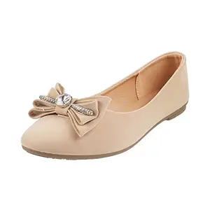 Mochi Women Suede Flat Ballet | Ballerianas Beige UK/8 EU/41 (31-1208)