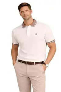 RF RAVES Mens Pique Polo T-Shirt | Cotton Rich, Smart Fit Polo with Embroidered Logo | Casual & Sports Wear | Polo T-Shirt for Men