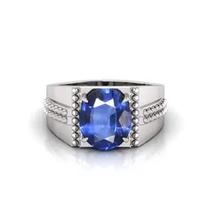 6.25 Ratti Blue Sapphire OriginalNeelam 5.60 Carat Stone Adjustable Ring For Men And Women With Lab Certified D-9
