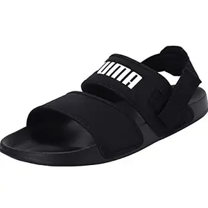 Puma Unisex Adult Leadcat YLM Lite Black White Sandal-7 Kids UK (37073301)