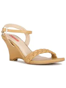 Bata Womens Carly Sandal Tan Heels (7613672),UK 6