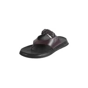Mochi Men Brown Synthetic Leather Comfort Slip-on Chappal UK/6 EU/40 (16-974)