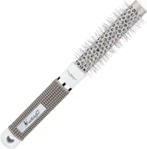 Nano Thermal Ceramic & Ionic Round Barrel Hair Brush,Feelhigh Professional Barber Hairdressing Styling Brushes, Perfect For Hair Drying, Styling, Curling, Adding Hair Volume For Woman (25mm)