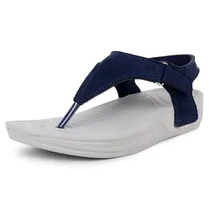 TRASE Easy Walkers Women's Casual Flat Sandals with Back Strap (Blue, 5 UK)