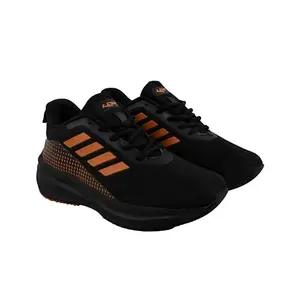 Lancer Mens RAMBO-187BLK-ORG Black Running Shoe