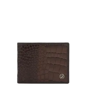 Da Milano RFID Protected Leather Wallet for Men with Card Slot - Brown