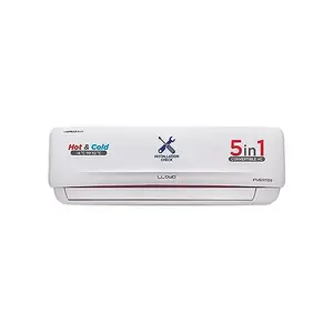 Lloyd 1.5 Ton 3 Star Hot & Cold Inverter Split AC (5 in 1 Convertible, Copper, Anti-Viral + PM 2.5 Filter, Anti Corrosion Coating, 2024 Model, White with Red Deco Strip, GLS18H3FWRHP) price in India.