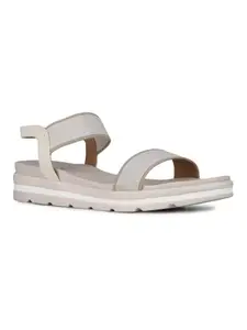 Inc.5 Womens Beige Casual Solid Open Toe Flat Sandals