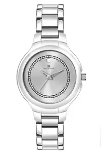 HILLS & MILES Studded Dial & Silver Trendy Elegant Bracelet Analog Watch - for Women and Girls