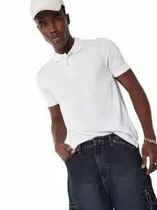 Max Men's Polycotton Half Sleeves Regular Fit Solid Polo T-Shirt