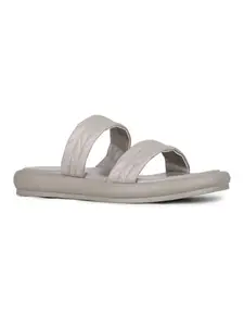 Inc.5 Womens Grey Casual Solid Open Toe Flat Slip-On Sandals