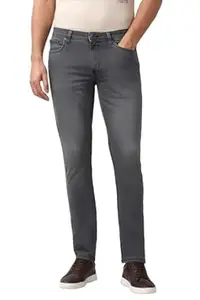 Peter England Men's Slim Tapered Jeans | Heavy Wash Denim | Casual Wear | Modern Fit